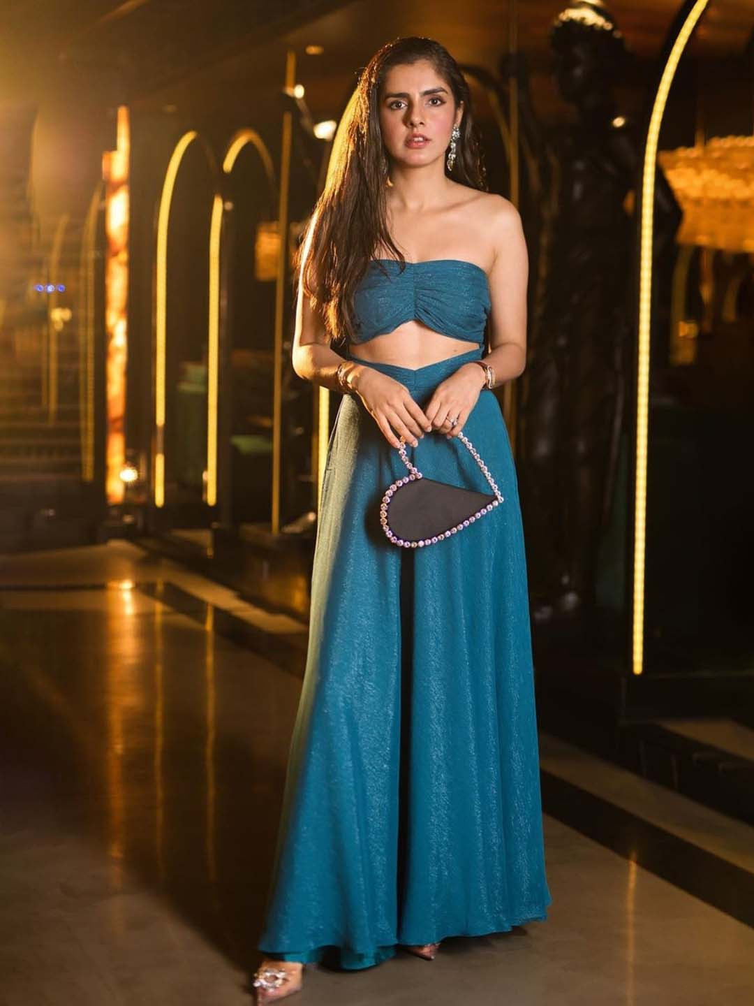 By The Bay Strapless Maxi Georgette Dress