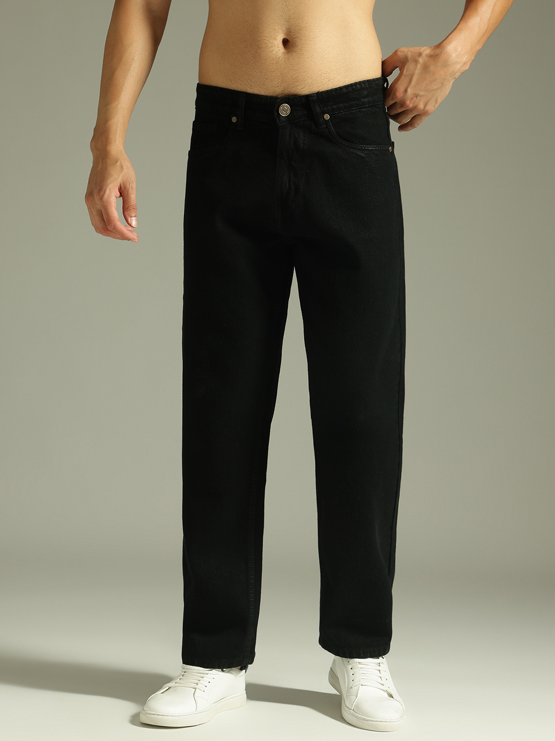 DENNISON Men Korean Non Stretchable Cotton Relaxed Fit Jeans