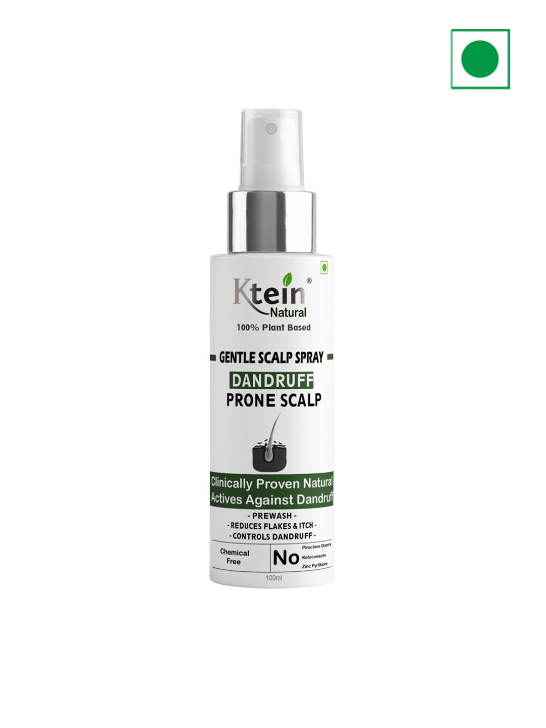 Ktein Natural Gentle Scalp Spray For Dandruff Prone Scalp - 100ml