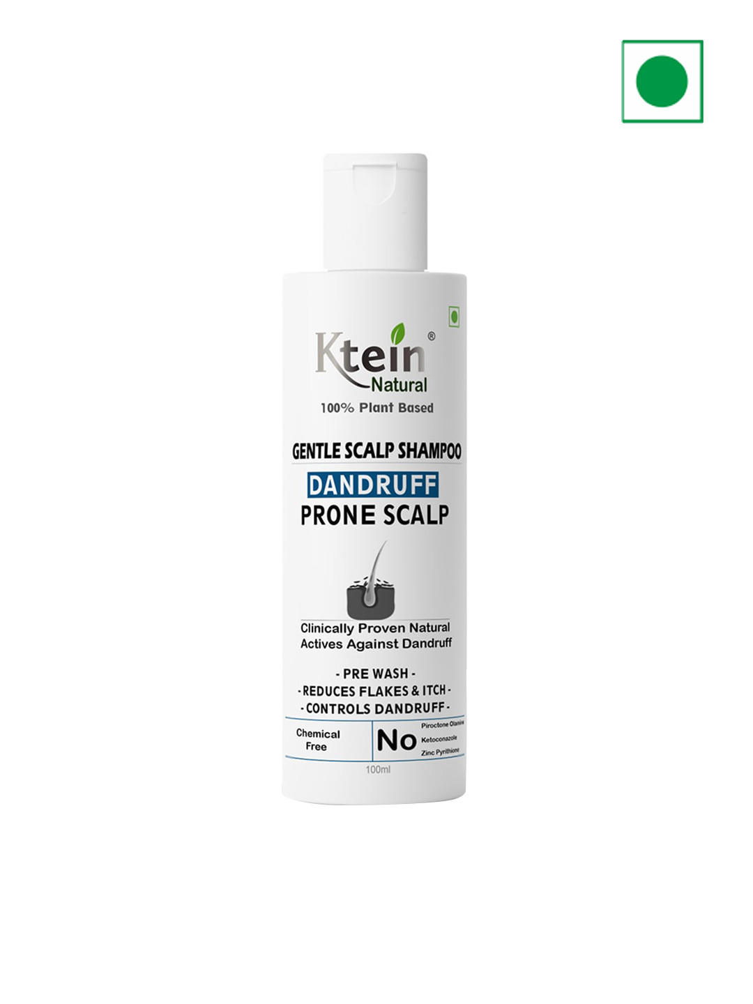 Ktein Natural Gentle Scalp Shampoo Dandruff Prone Scalp - 100ml