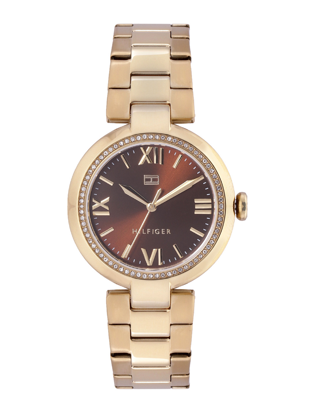 Tommy Hilfiger Women Brass Dial Bracelet Style Straps Alice Analogue Watch- TH1782631