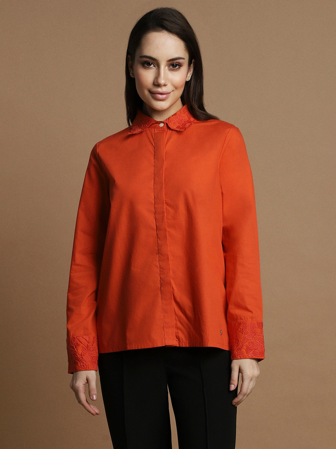 Allen Solly Woman Women Red Formal Shirt
