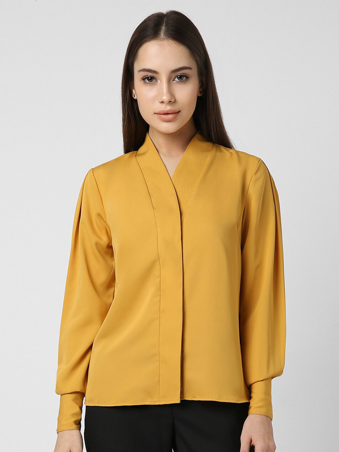 Van Heusen Woman Shawl Collar Casual Shirt