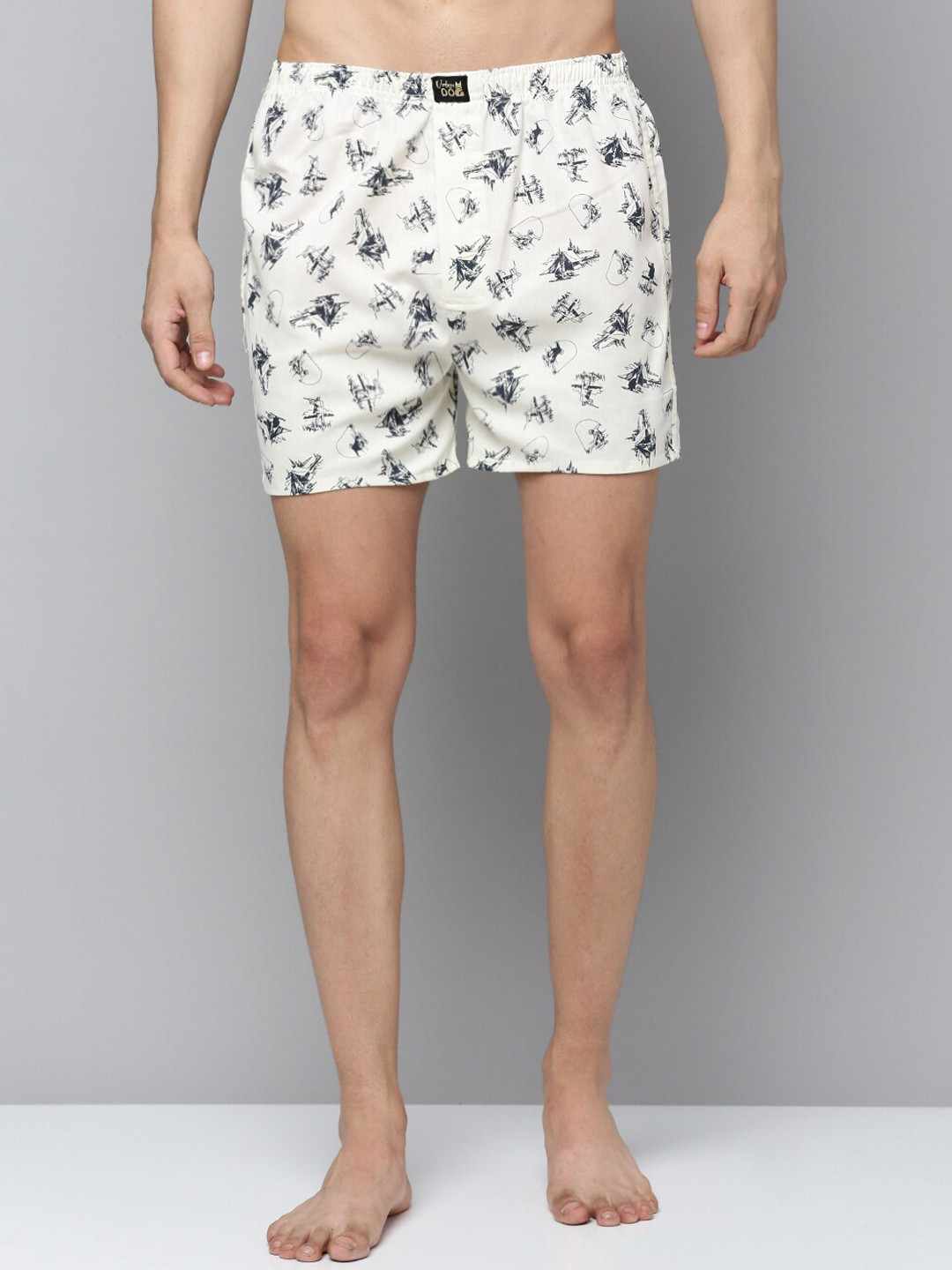 Urban Dog Printed Pure Cotton Boxers UDBX485-M