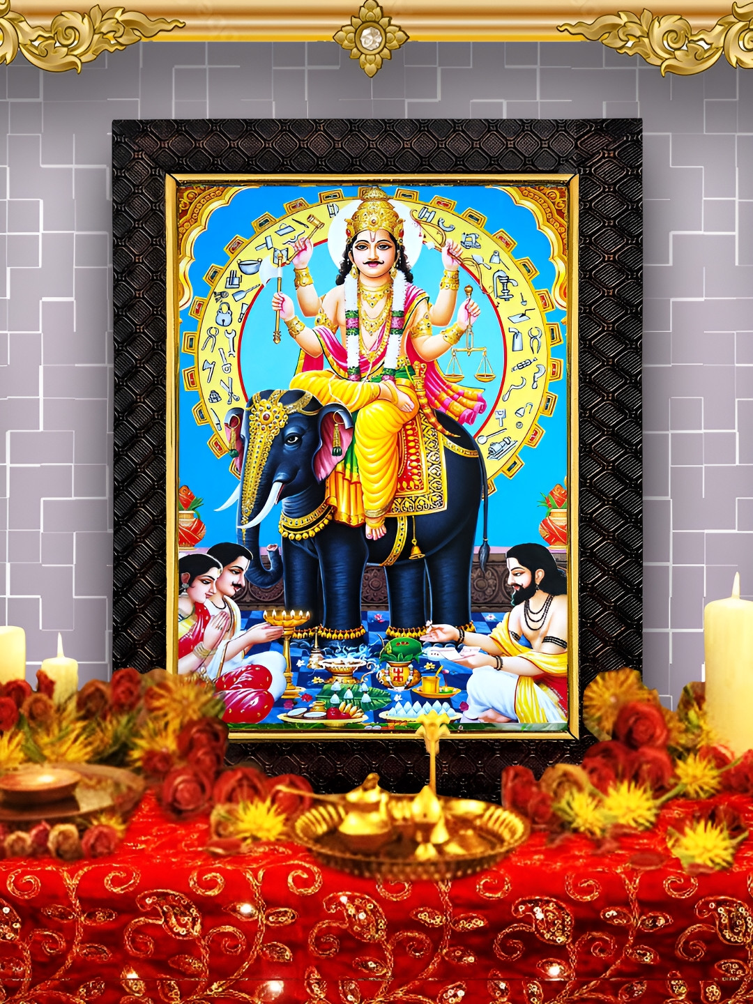 Hawai Black & Blue Wooden Rectangular Photo Frame