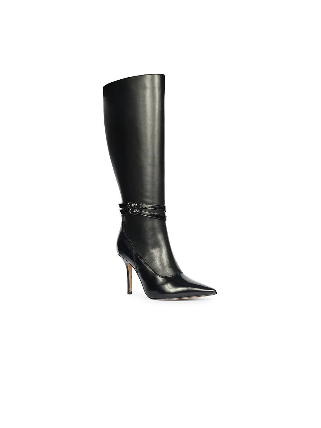 Saint G Women Stiletto-Heeled Leather High-Top Boots
