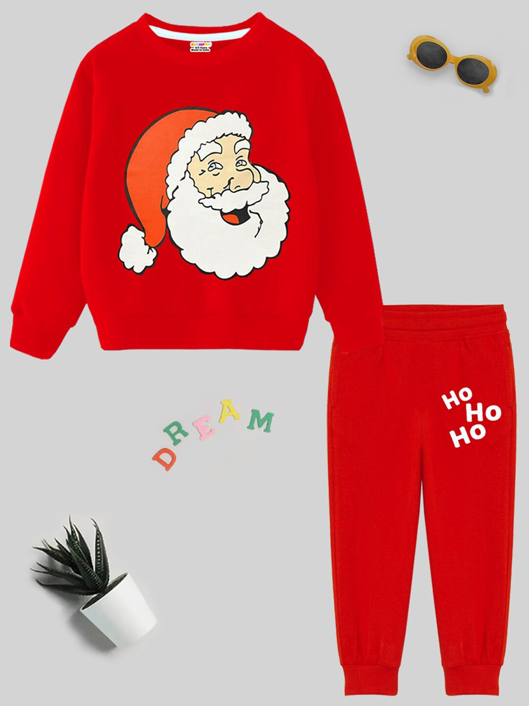KUCHIPOO Kids Graphic Printed Fleece Clothing Set