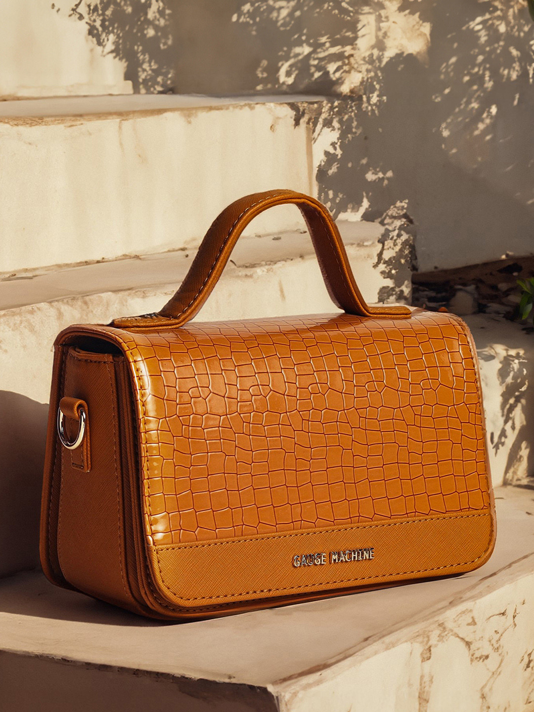 Gauge Machine Plush Tan Sling Hand Bag