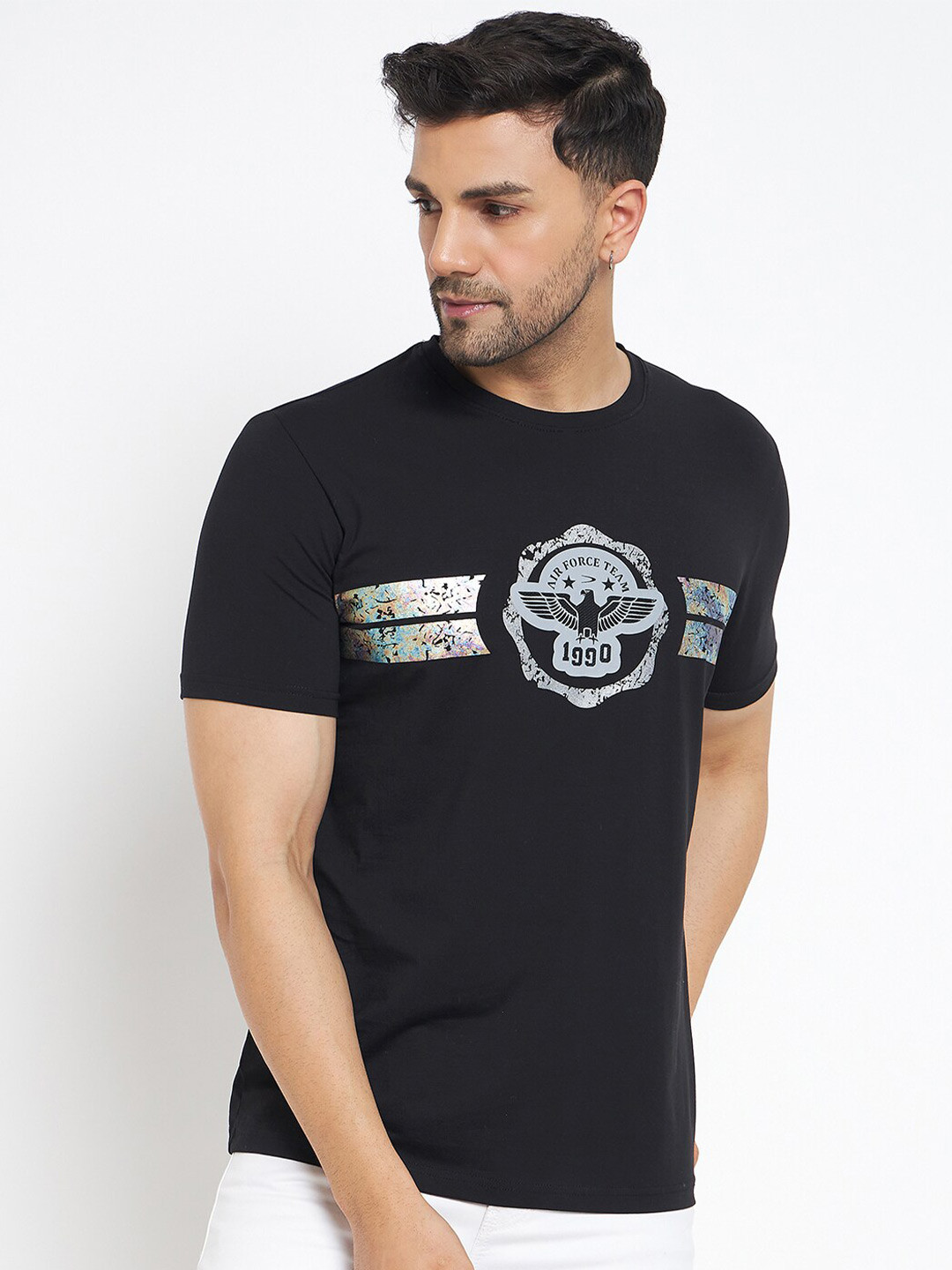 Duke Printed Slim Fit Cotton T-shirt