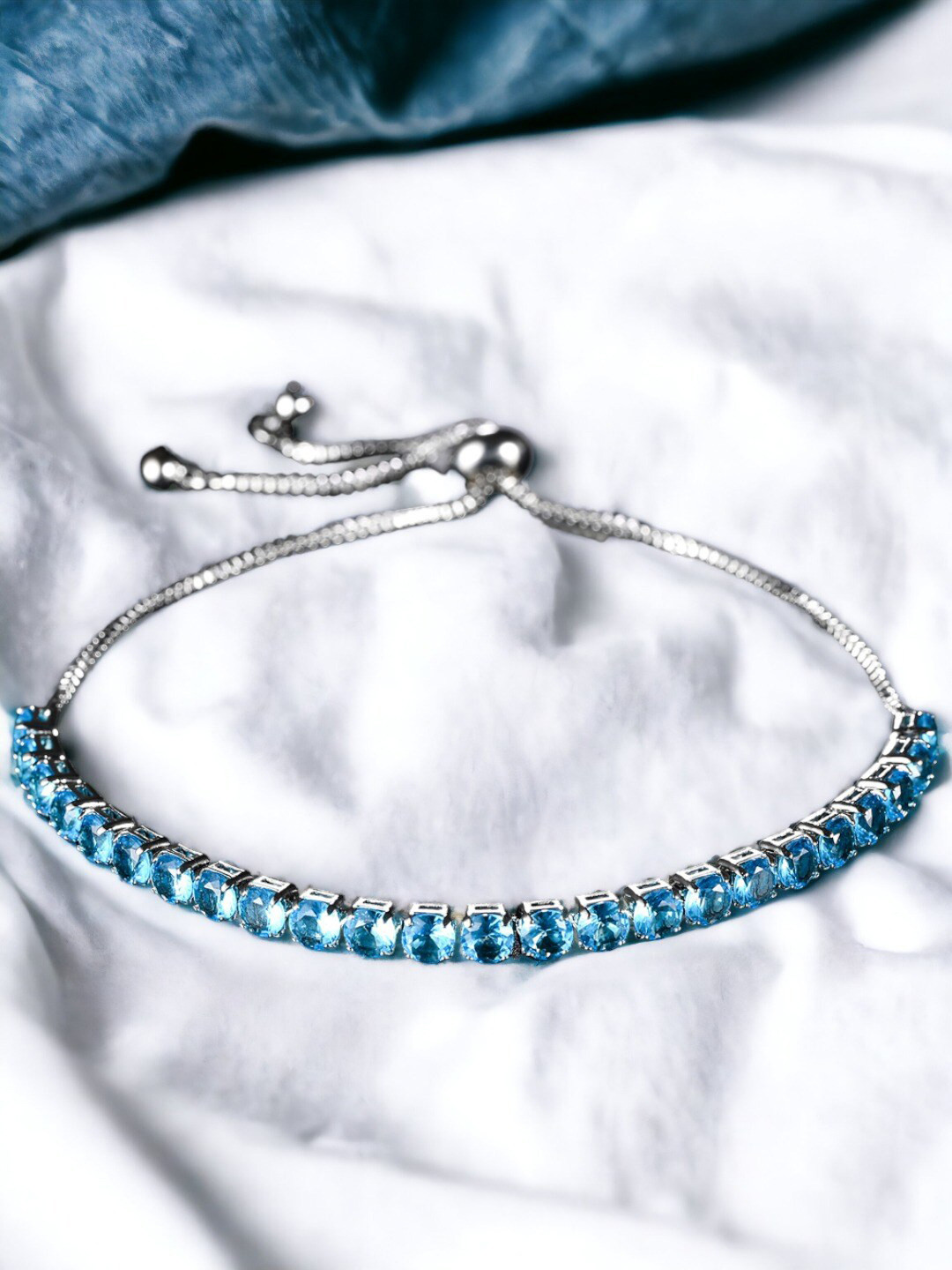 Designs & You Silver Plated Round Cut Cubic Zirconia Matrix Tennis Bracelet