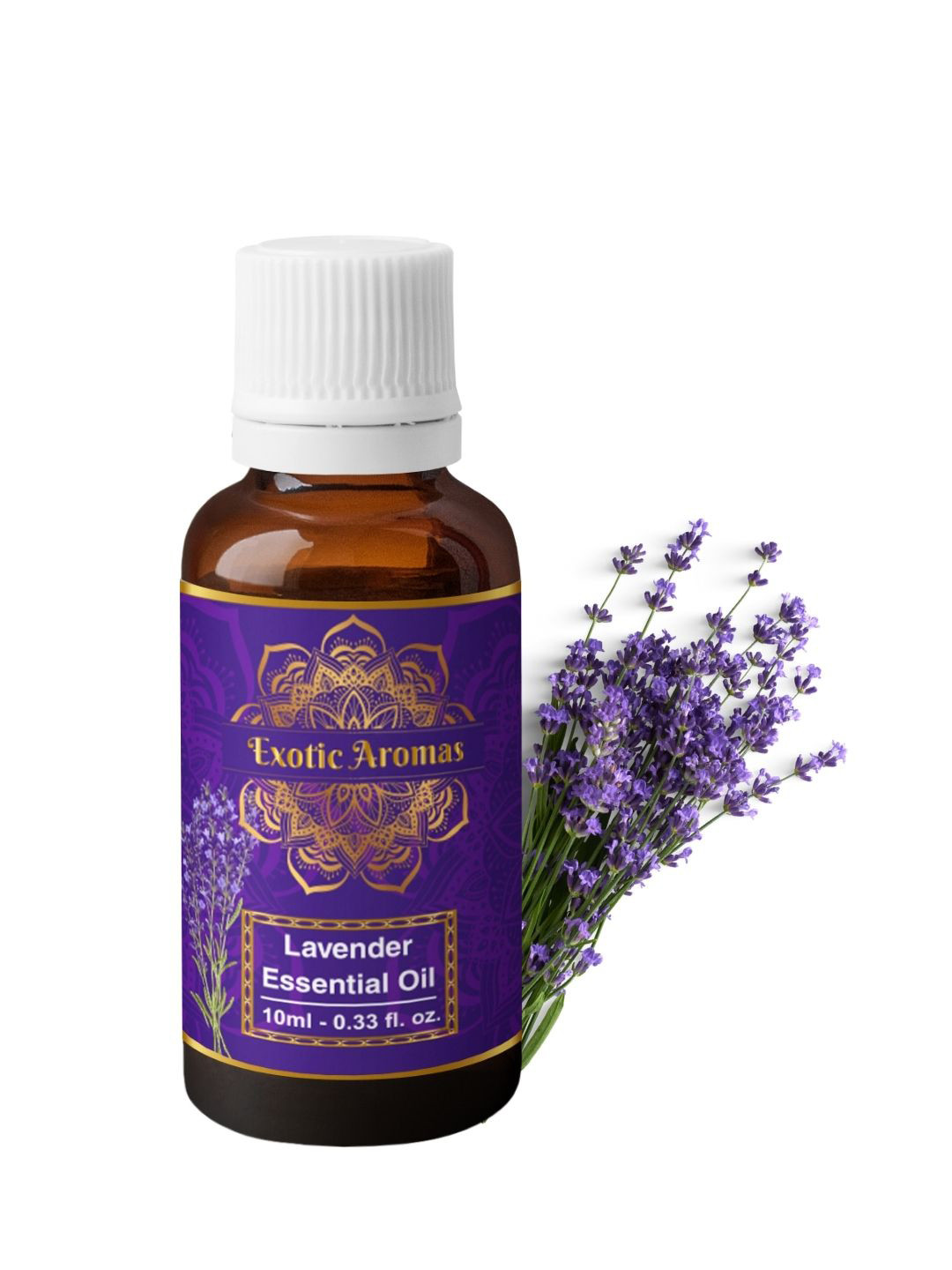 EXOTIC AROMAS Lavender Essential Oil For Stress Relief & Sleep - 10ml