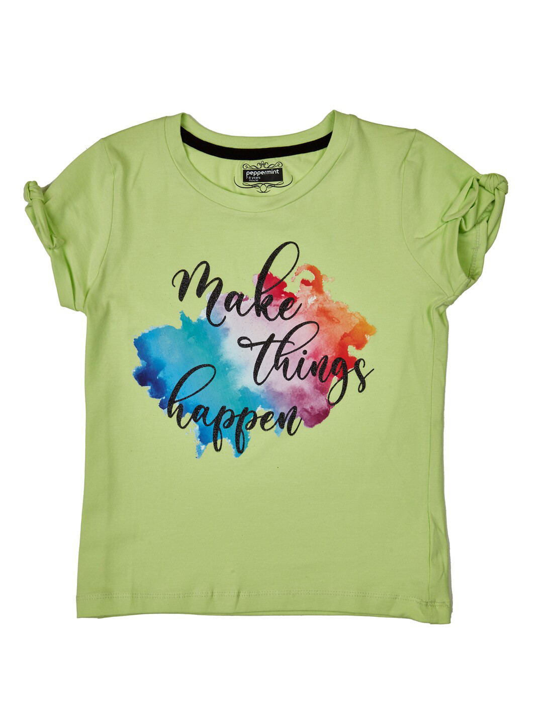 Peppermint Girls Typography Printed Top