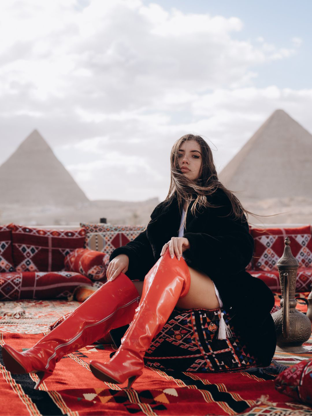 ZORI WORLD Women EMJAY Pointed Toe High-Top Knee Stiletto Heel Regular Boots