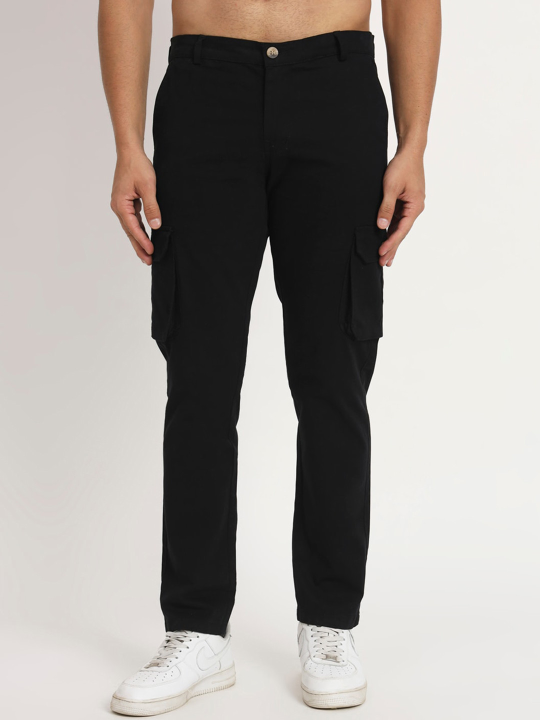 RAGZO Men Loose Fit Pure Cotton Cargos