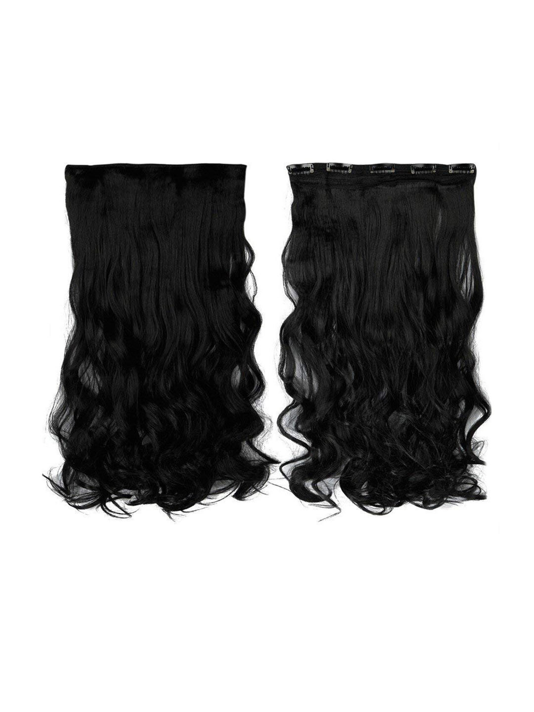 VAGHBHATT 5 Clip Synthetic Curly Hair Extensions - Black 03