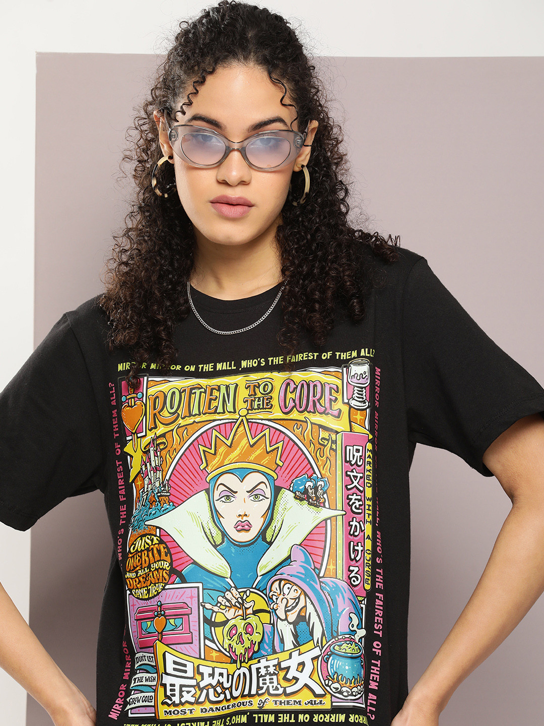 Kook N Keech Disney Women Evil Queen Character Printed Pure Cotton T-shirt