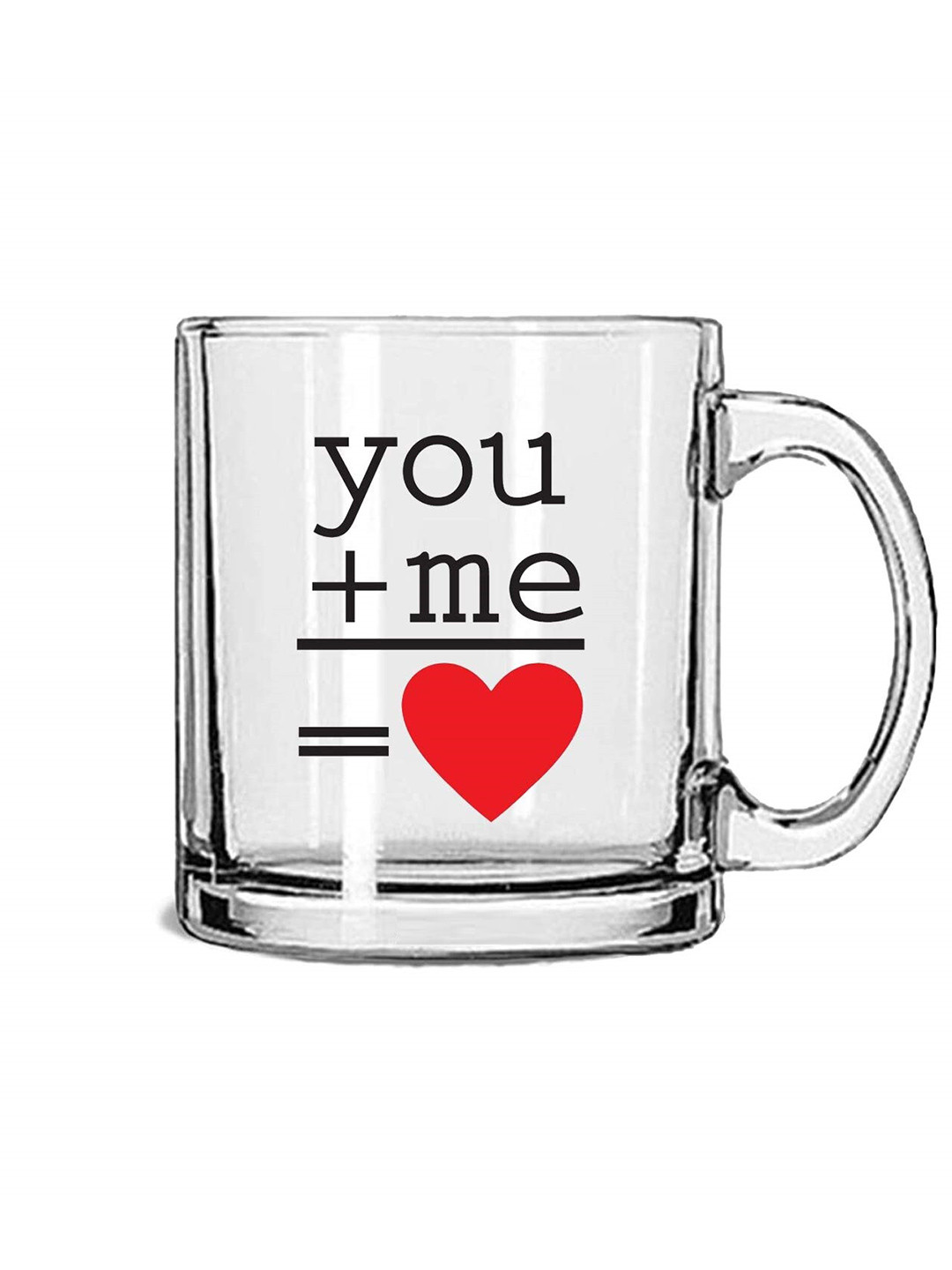 1219 Avenue Transparent Text or Slogans Printed Glass Glossy Cup 330 ml