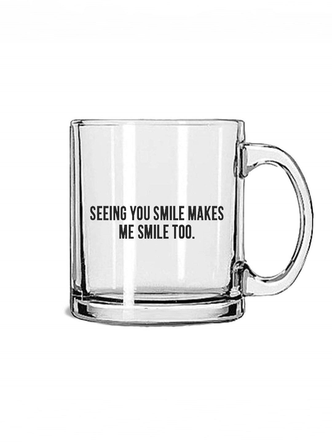 1219 Avenue Transparent Printed Glass Dishwasher and Microwave Safe Glossy Tea Mug 330 ml