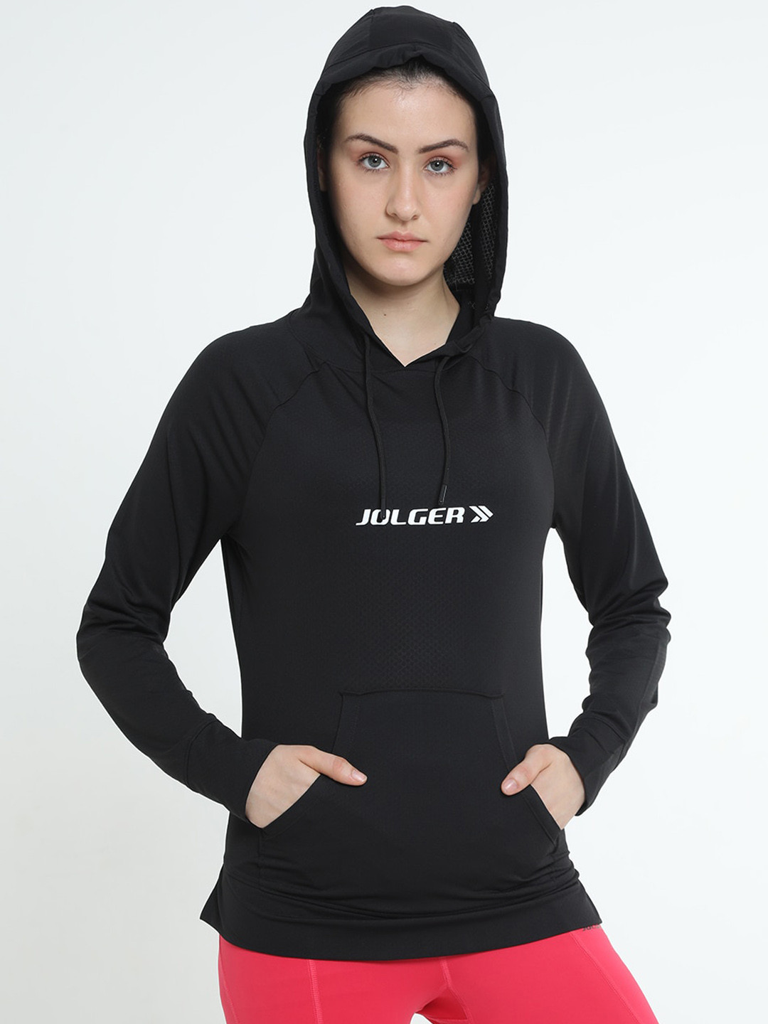 Jolger Women's Light weight and Breathable Mesh Hoodie with Kangaroo Pockets