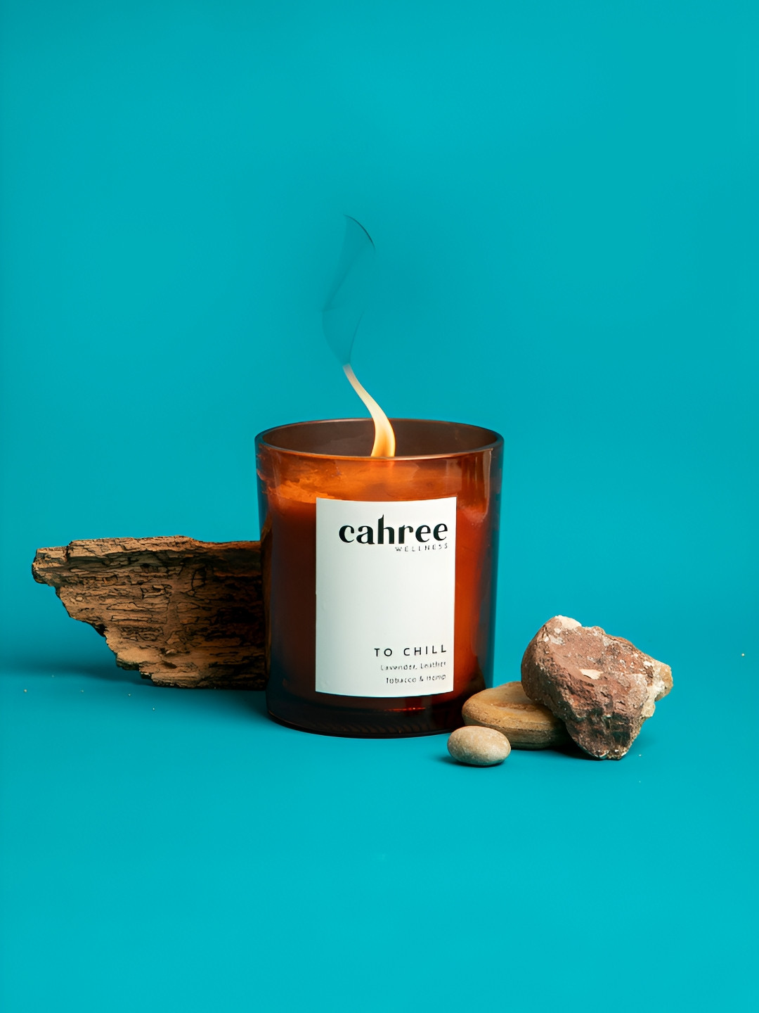 Cahree Wellness The Chill Lavender, Leather, Tobacco & Hemp Solid Jar Candles