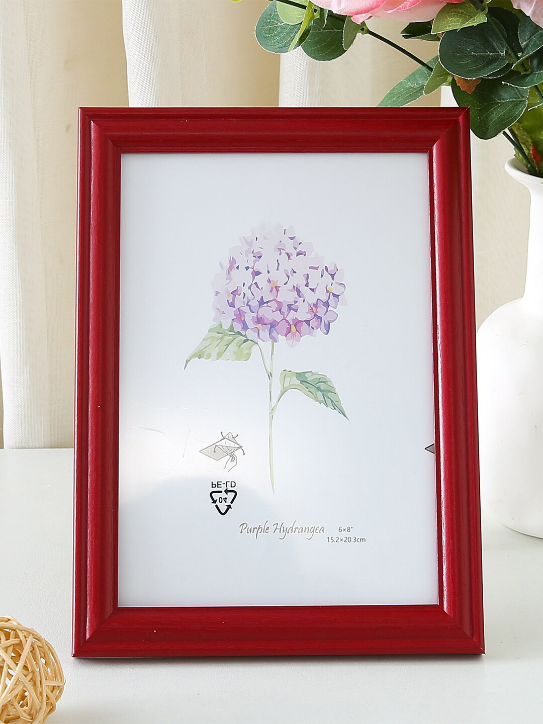 Kuber Industries Red MDF Table Photo Frames