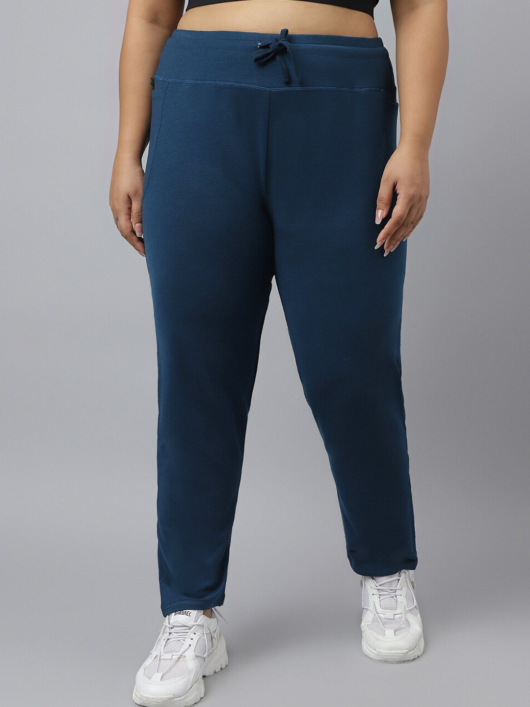 Fitkin Women Plus Size Straight Fit Anti Odour Eco-friendly Tencel Active Track Pants