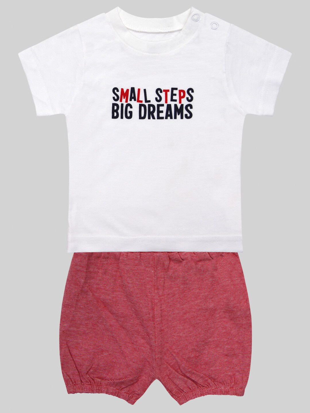 milou Boys Printed Pure Cotton T-shirt With Shorts