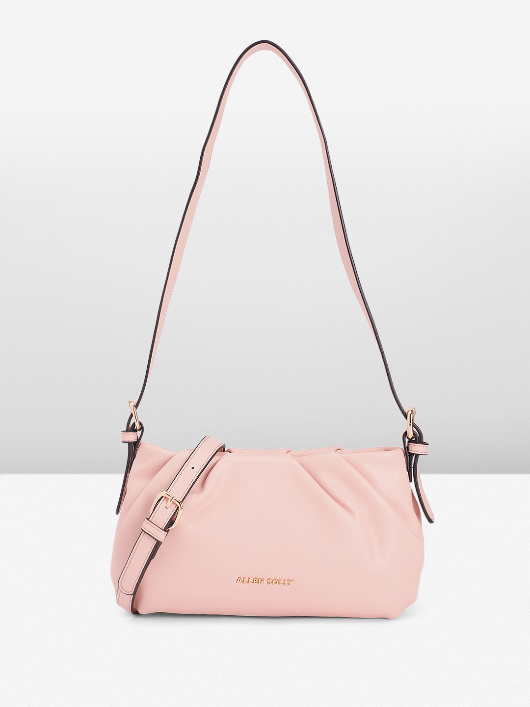 Allen Solly Solid Pleated Structured Mini Shoulder Bag
