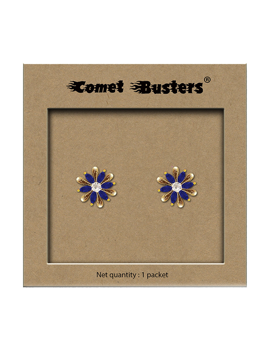 Comet Busters Non Piercing Self Adhesive Stick Ons Stud Earrings