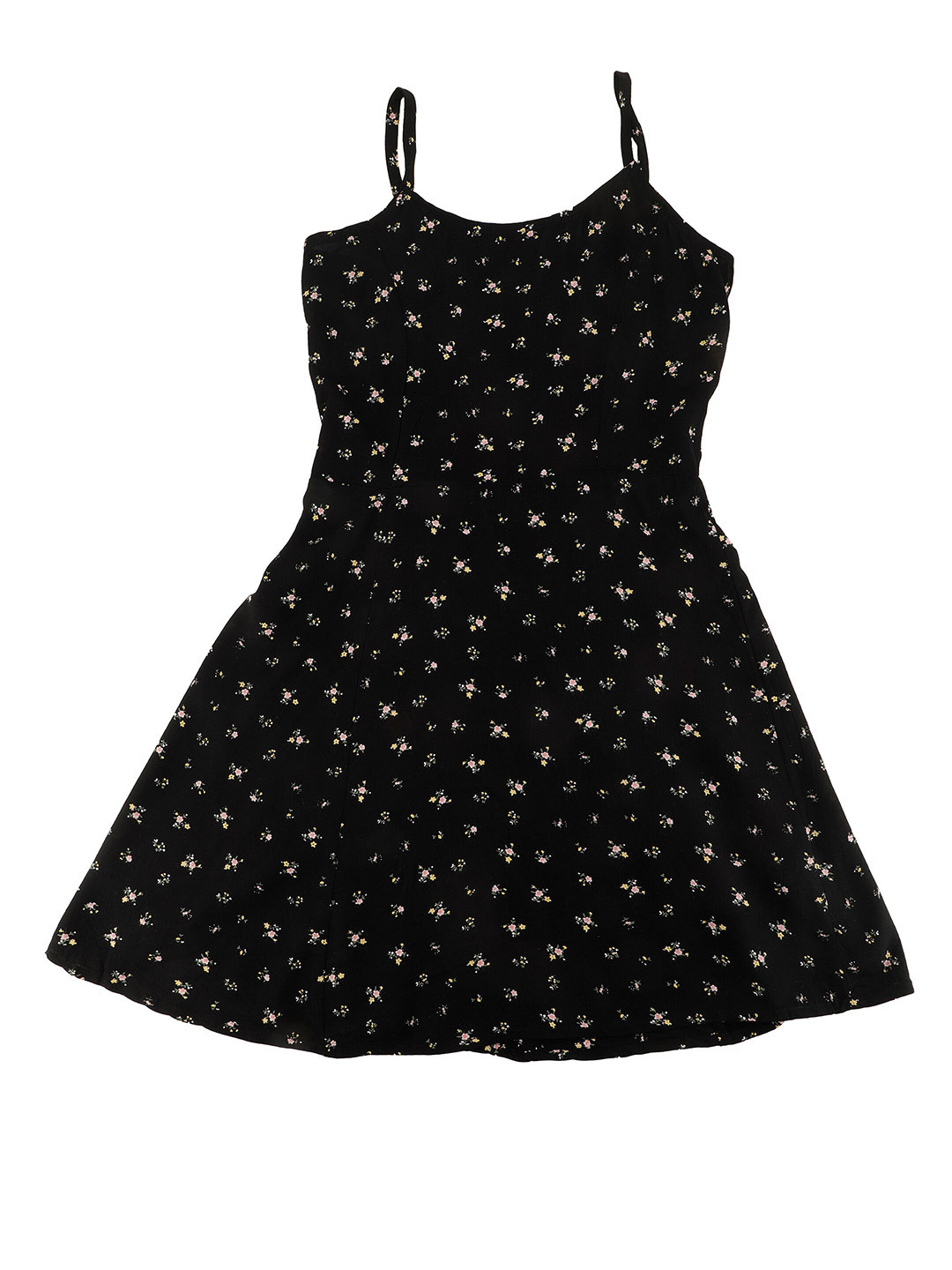 Cot'N Soft Girls Floral Print Shoulder Strap A-Line Midi Dress