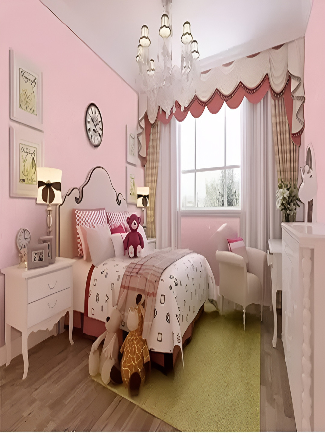 Univocean Pink Floral and Botanical Self Adhesive Waterproof Removable 3D Wallpaper