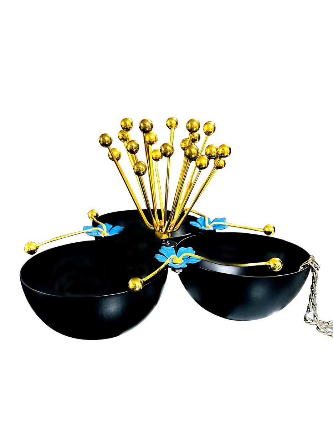 DSH Crafting Your Curiosity Black & Blue Textured Decorative Bowl