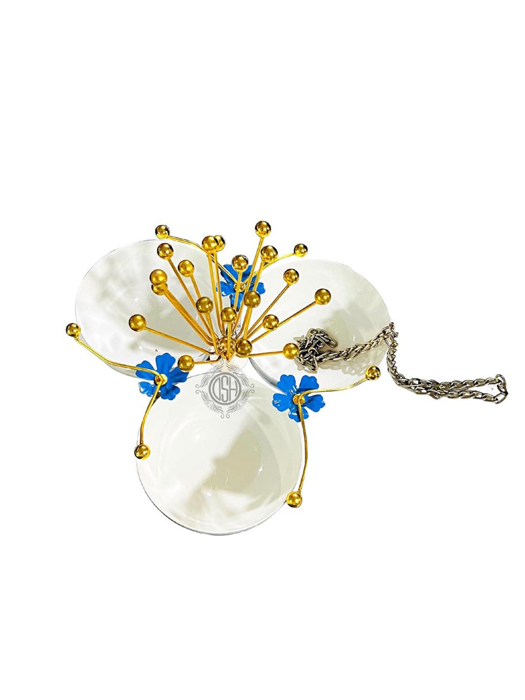 DSH Crafting Your Curiosity 3 Pieces Decorative Bowl Set with Attached Flowers