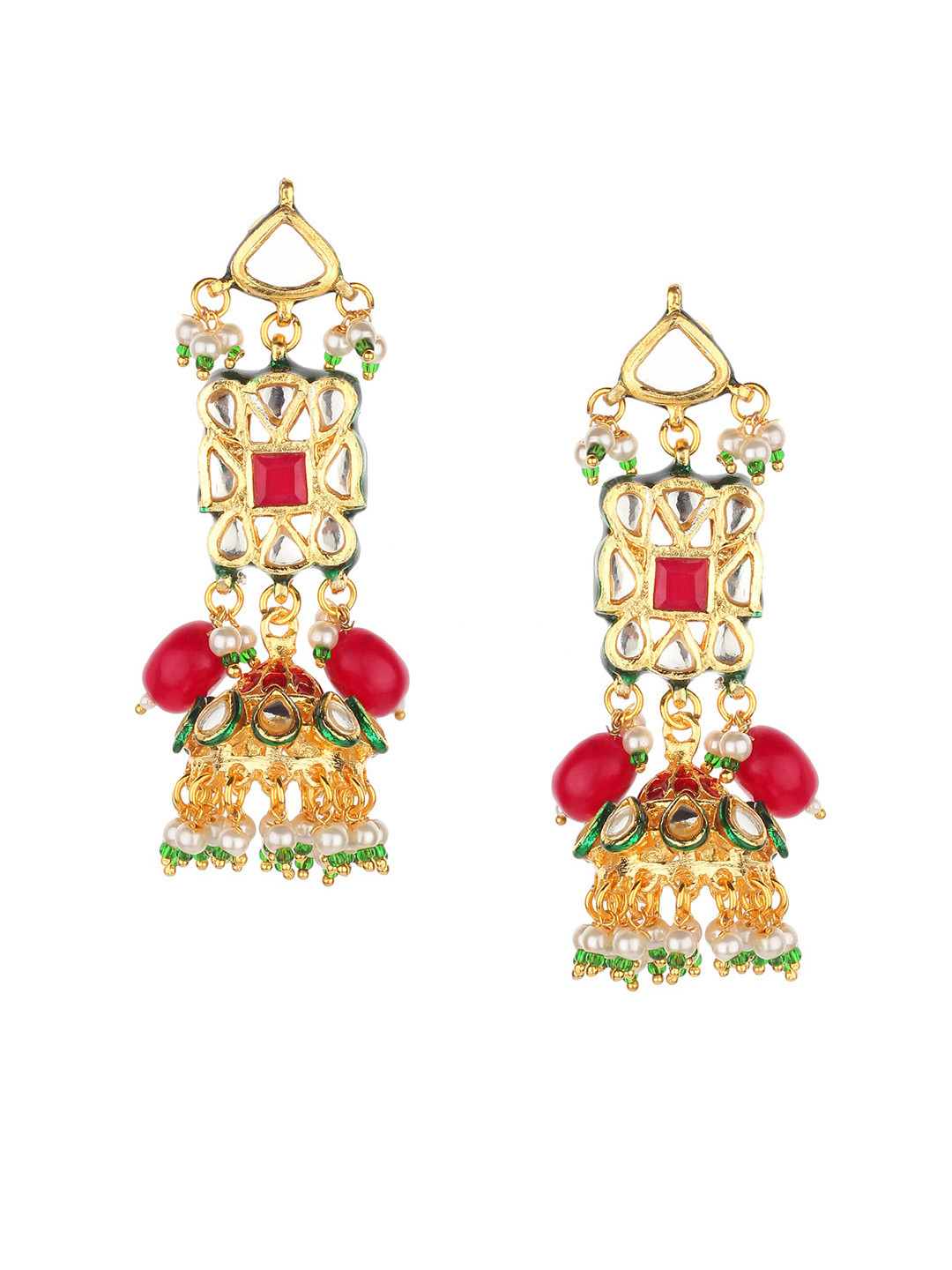 Runjhun Classic Dome Shaped Jhumkas Earrings