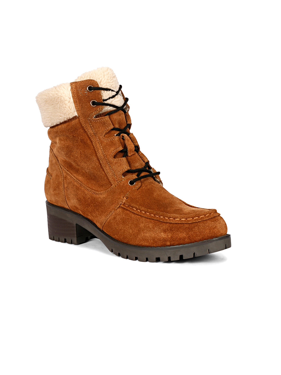 Saint G Women Mid Top Genuine Suede Leather Regular Boots
