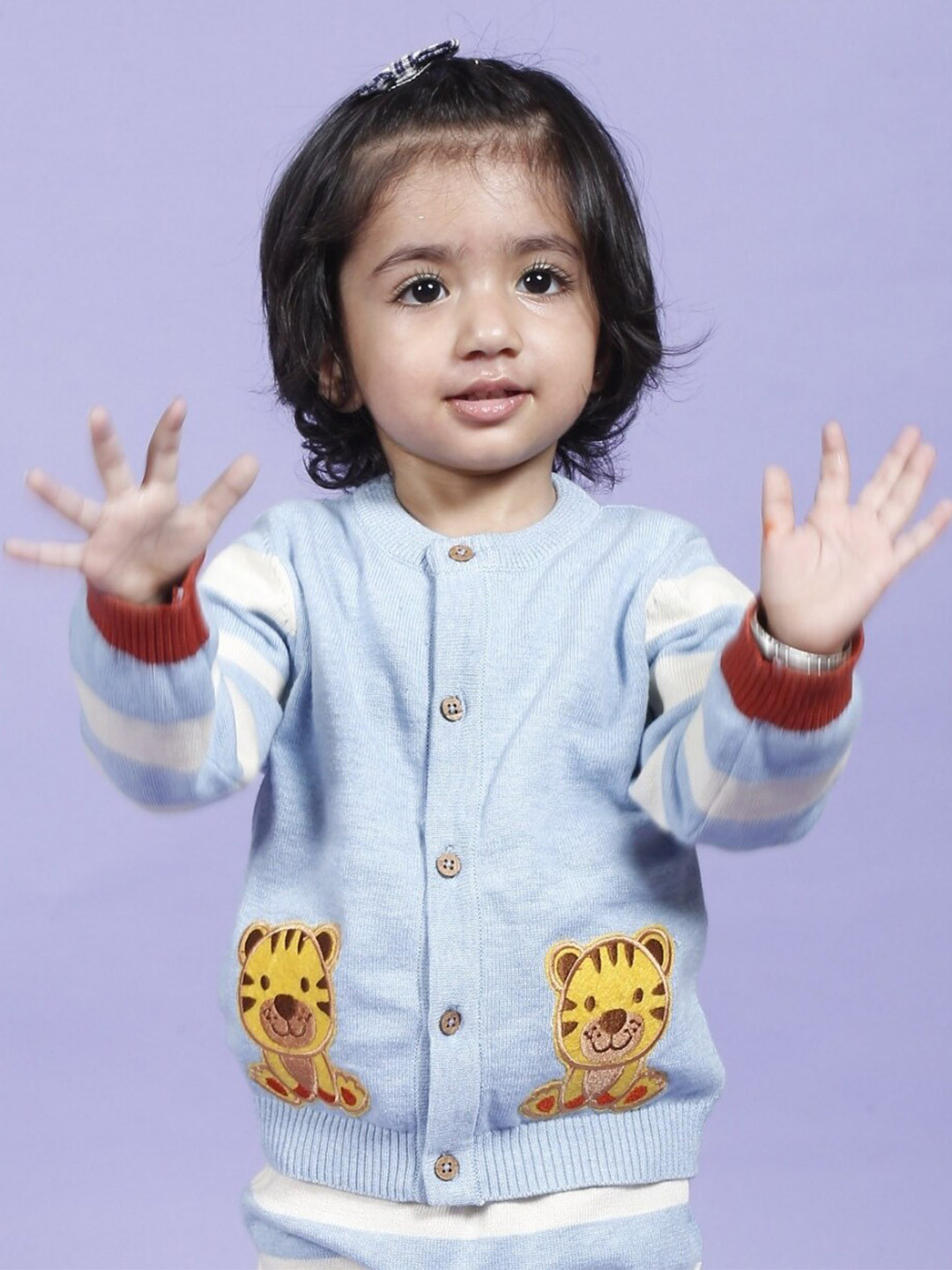 Greendeer Kids Soulful Tiger Patch Pure Cotton Pullover