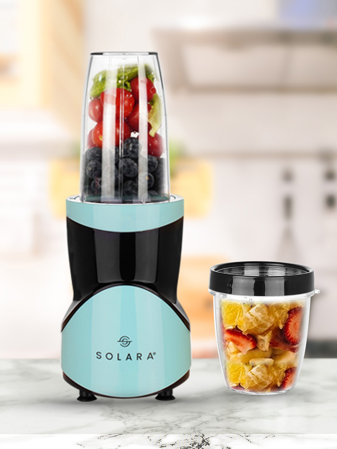 Solara Blendeasy Blender with 2 Jars, 400watts -Aqua