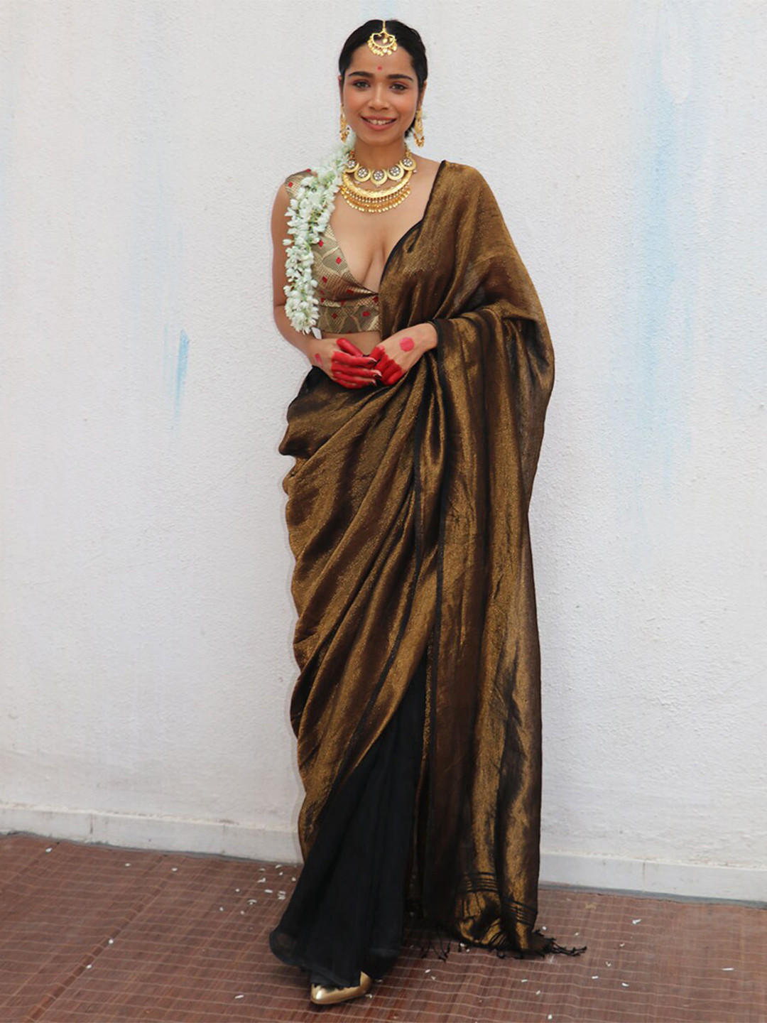 Chidiyaa Chandni Mrinal Zari Linen Saree