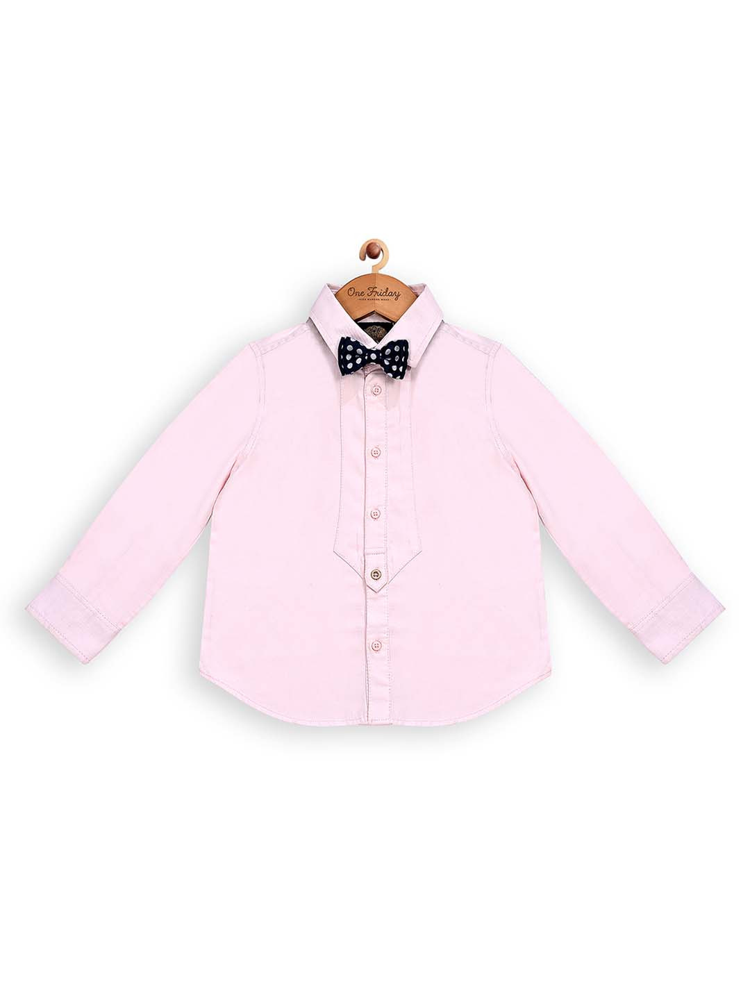 One Friday Boys Classic Button Down Collar Long Sleeves Cotton Casual Shirt