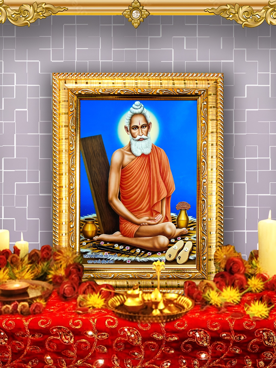 Hawai Gold-Toned Lokenath Wooden Wall Photo Frames