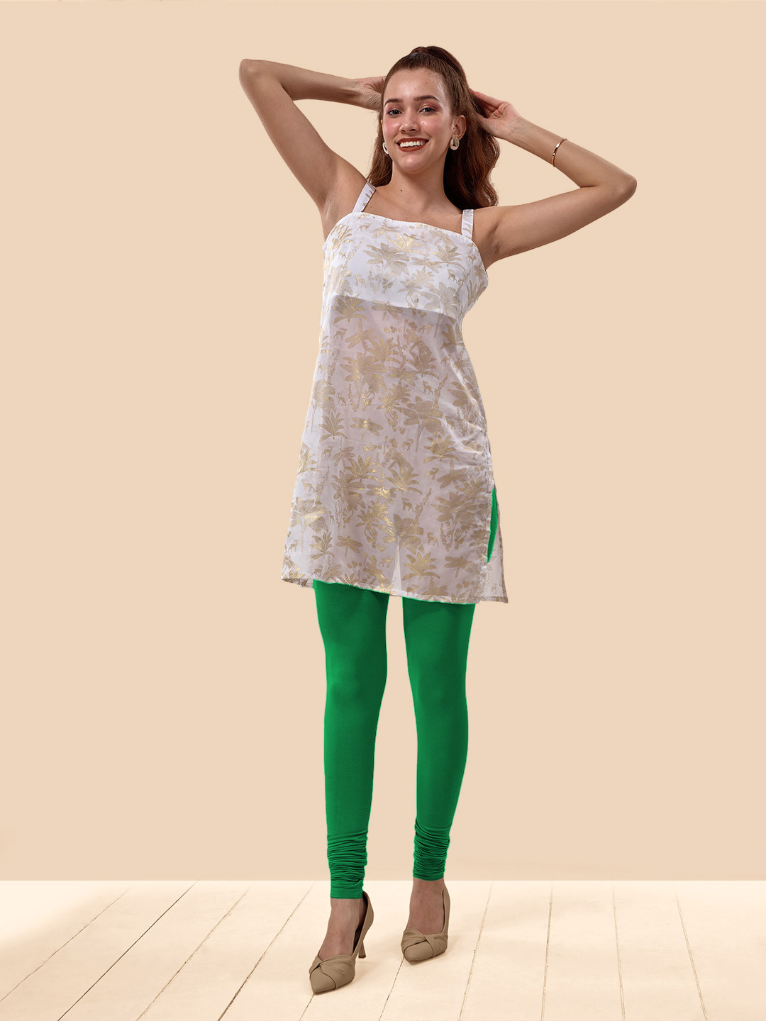 LYRA Color Lock Technology Churidar Length Leggings