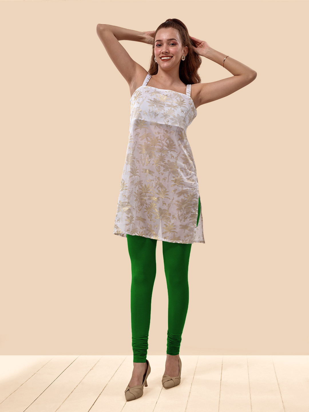 LYRA Colour Lock Technology Churidar Length Leggings