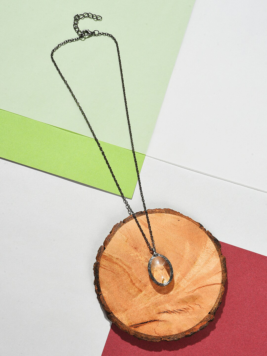 DressBerry Silver-Plated Designer Pendant Chain