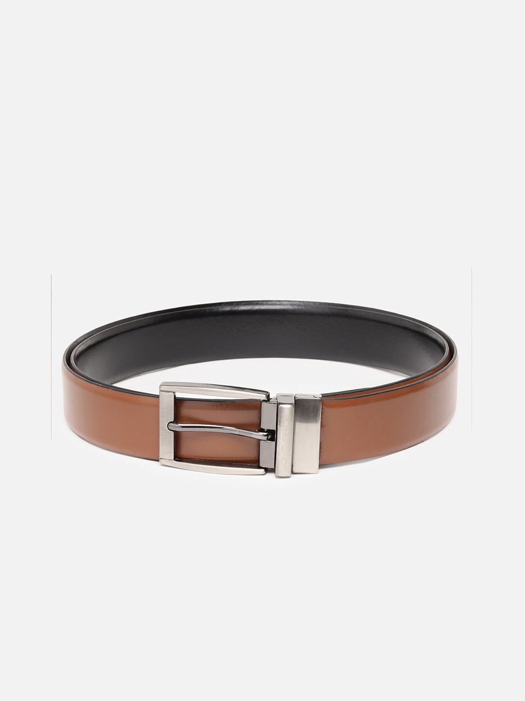 John Pride Men Leather Reversible Belt