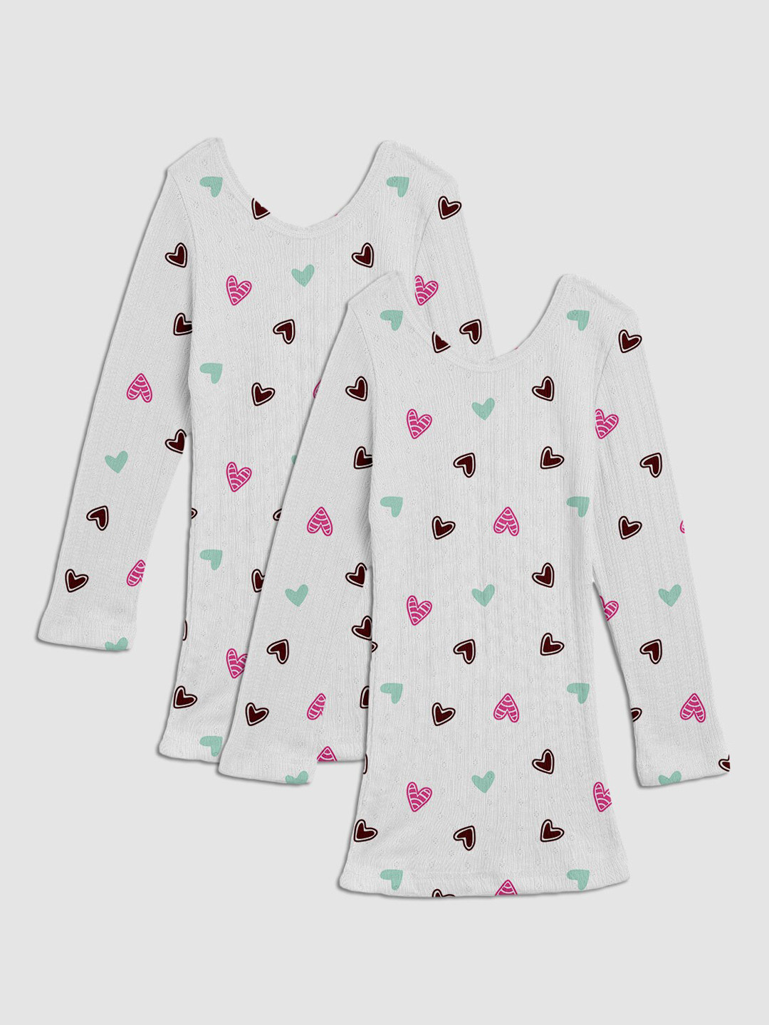 Kanvin Girls Pack of 2 Printed Thermal Tops