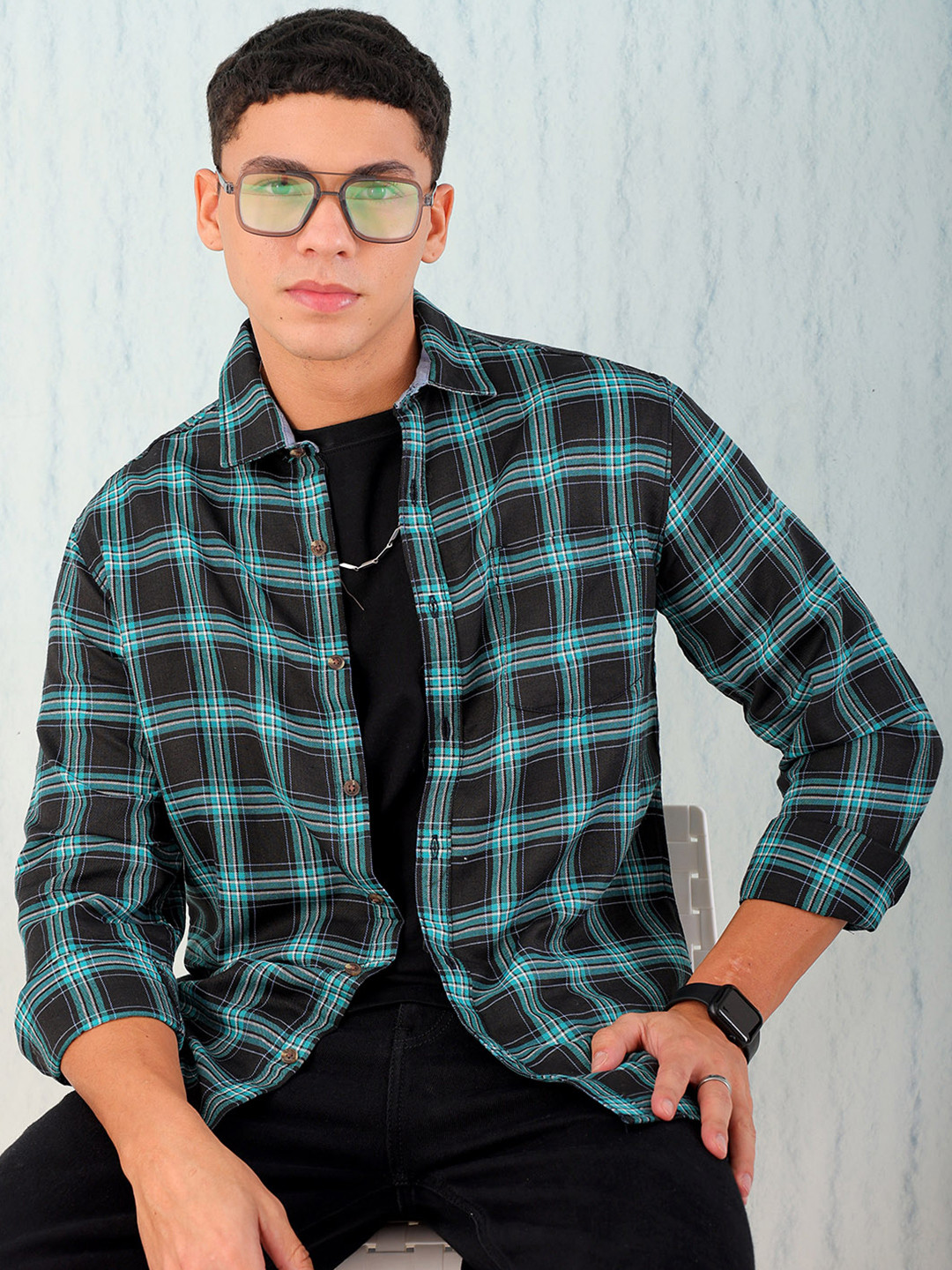 Hardsoda by The Indian Garage Co Tartan Checked Casual Shirt