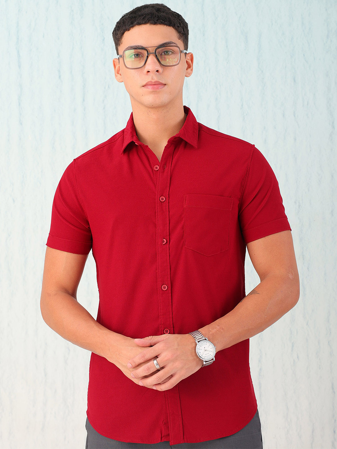 Hardsoda by The Indian Garage Co Twill Weave Pure Cotton Casual Shirt