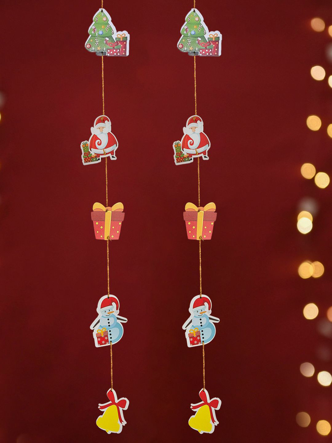 DecorTwist Wood Hanging Hall 2Pcs Wall Hangings-35.6In