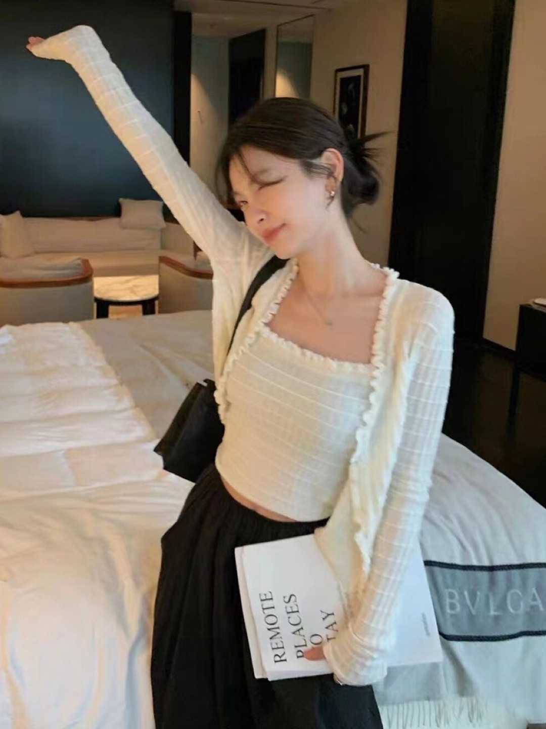 StyleCast Girls White Long Sleeves Top