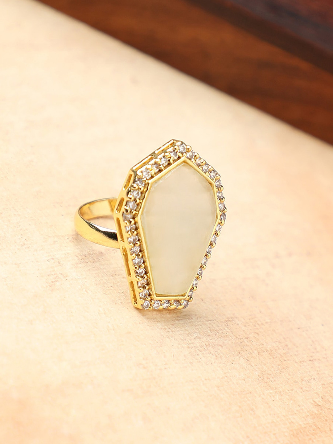 Anouk Gold-Plated Statement Finger Ring
